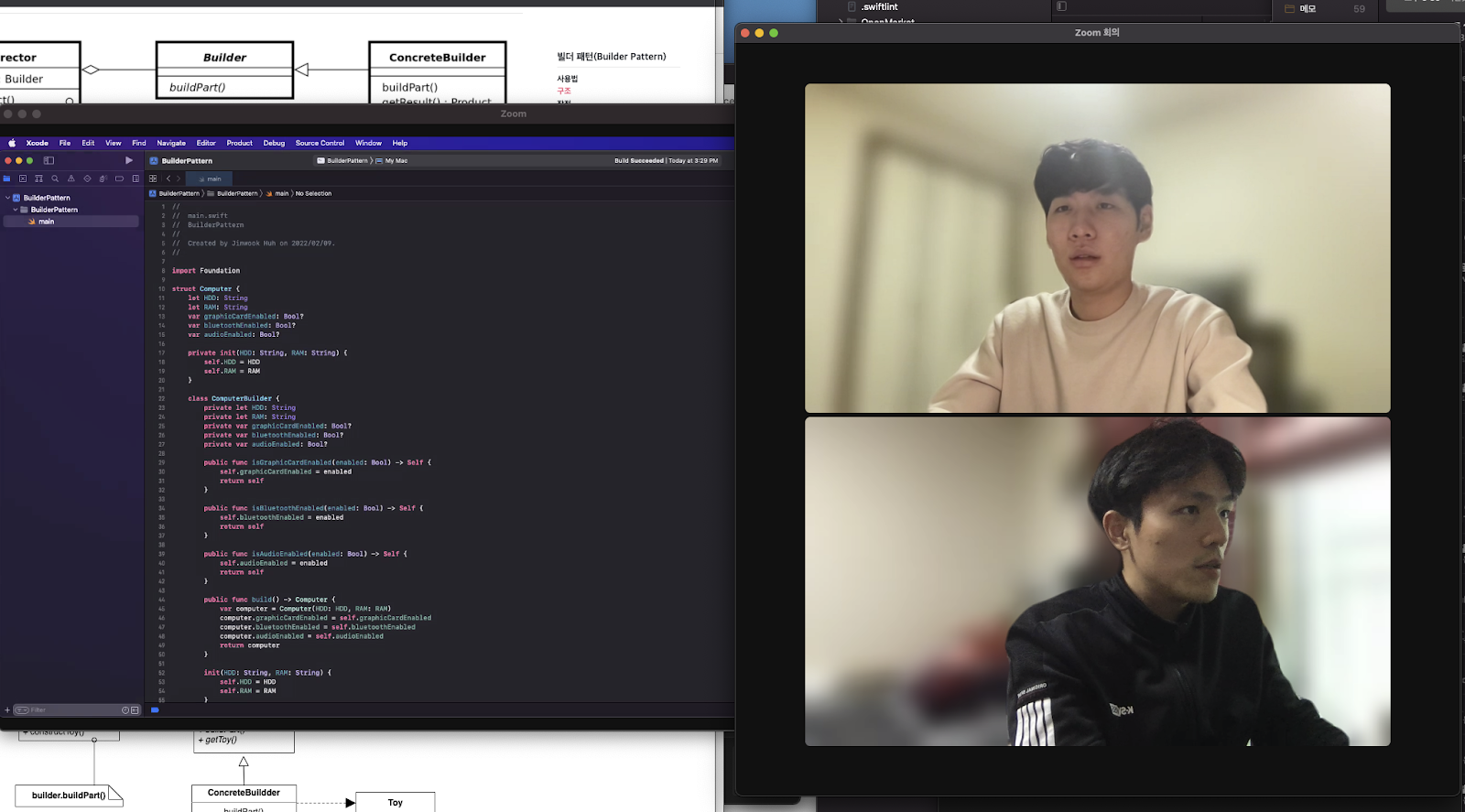 brendan과 제가 함께 열심히 미션을 수행하고 있는 사진입니다