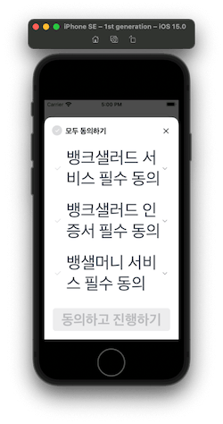 iPhoneSE 1세대에서 가장 큰 글씨를 사용하는 화면