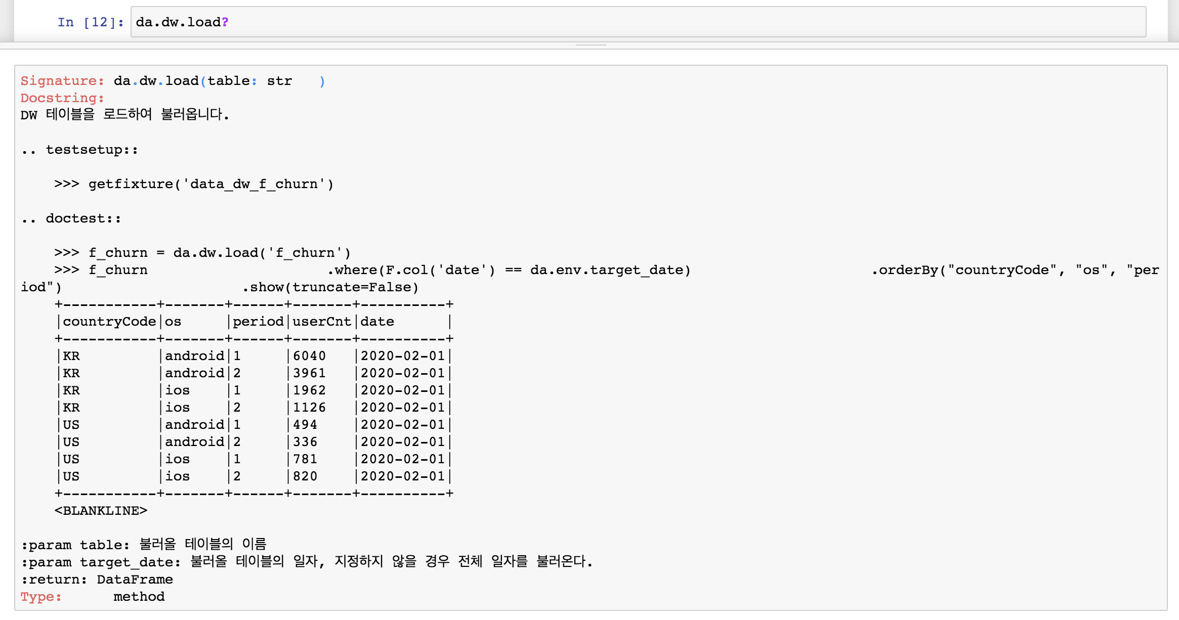 Jupyter 노트북에서 docstring 확인