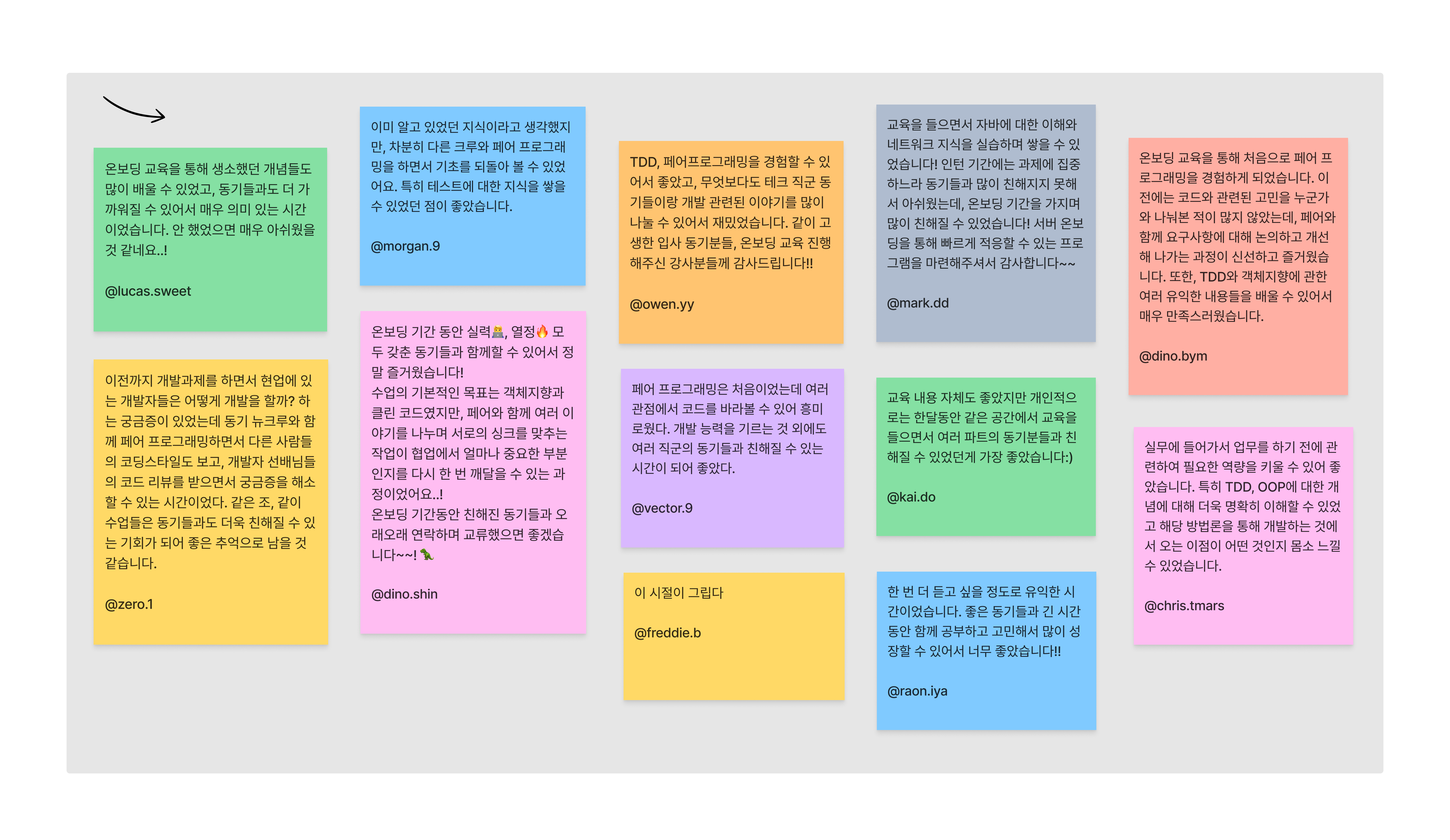 뉴크루들의 소감