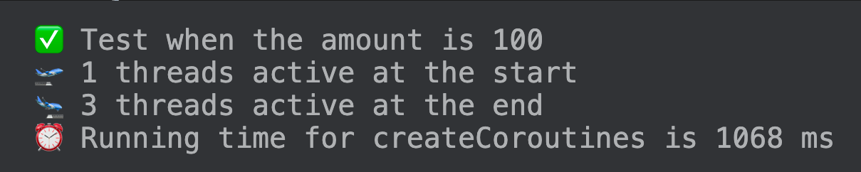 createCoroutines(100)을 호출했을때