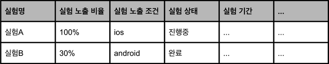 experiment information 예시