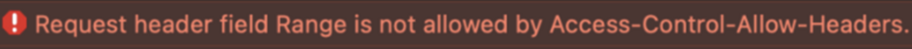 access control allow headers error message